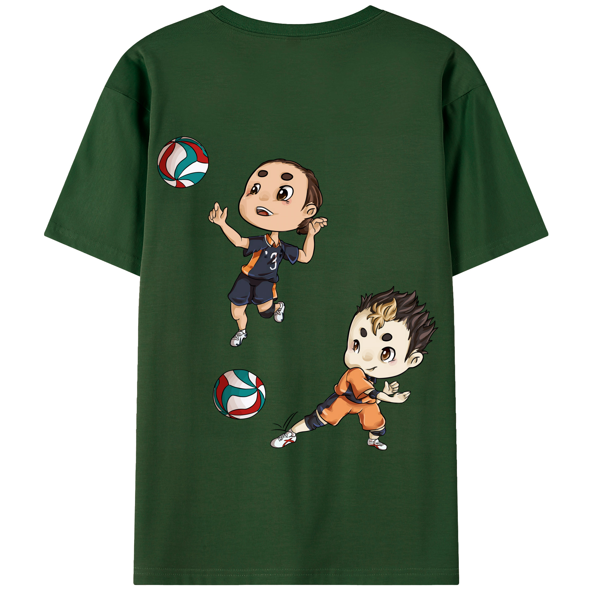 （画像用） ハイキュー!! Haikyu!! 綿100％半袖Tシャツ（背面プリント）